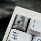 1U Titanium Alloy Artisan Keycaps Precision Pointillism + Anodizing for Mechanical Keyboard -Ayanami Rei